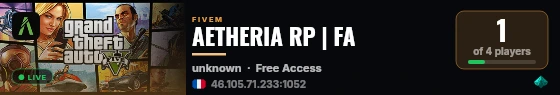 AETHERIA RP | FA live status badge