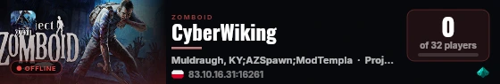 CyberWiking live status badge