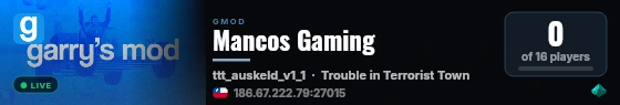 Mancos Gaming live status badge