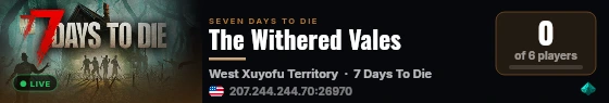 The Withered Vales live status badge