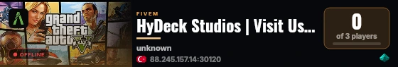 HyDeck Studios | Visit Us @ hydeck.net live status badge