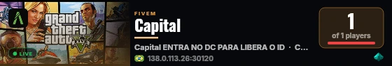 Capital live status badge