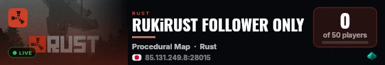 RUKiRUST FOLLOWER ONLY live status badge