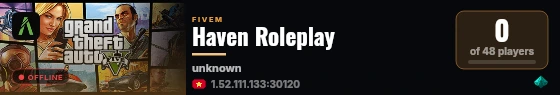 Haven Roleplay live status badge