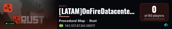 [LATAM]OnFireDatacenter.com | Vanilla | Wipe 25/08 live status badge