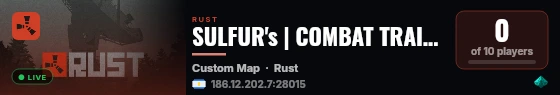 SULFUR's | COMBAT TRAINING | 1V1 - FFA - RANKED live status badge