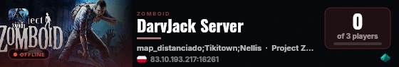 DarvJack Server live status badge