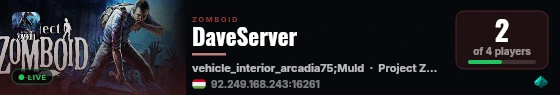 DaveServer live status badge