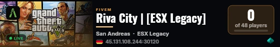 Riva City | [ESX Legacy] live status badge