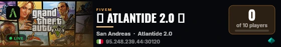 🔱 ATLANTIDE 2.0 🔱 live status badge