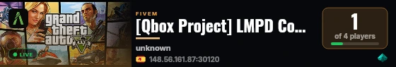 [Qbox Project] LMPD Community live status badge