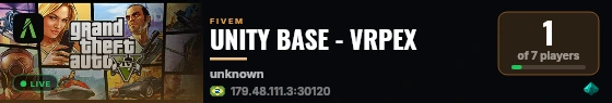 UNITY BASE - VRPEX live status badge