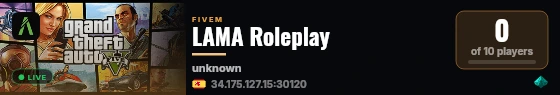 LAMA Roleplay live status badge