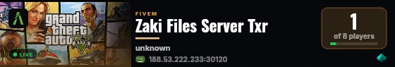 Zaki Files Server Txr live status badge