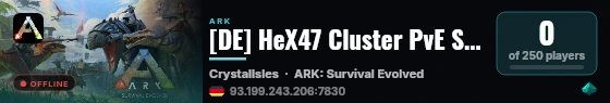 [DE] HeX47 Cluster PvE Server [5x] - (v361.7) live status badge