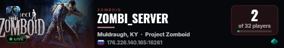ZOMBI_SERVER live status badge