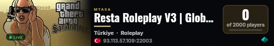 Resta Roleplay V3 | Global Sesli/Yazılı live status badge