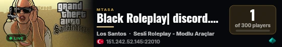 Black Roleplay| discord.gg/blackmta  ❱ HARD ROLEPLAY ❰ live status badge