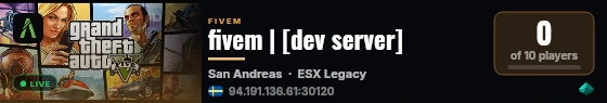 fivem | [dev server] live status badge