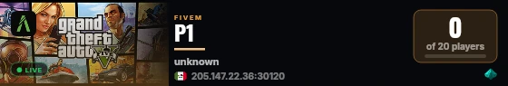 P1 live status badge