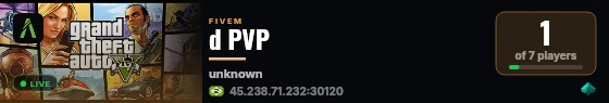 d PVP live status badge