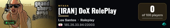 [IRAN] DoX RolePlay live status badge