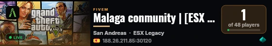 Malaga conmunity | [ESX Legacy] live status badge