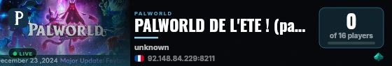 PALWORLD DE L'ETE ! (paused) live status badge