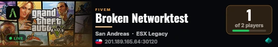 Broken Networktest  live status badge