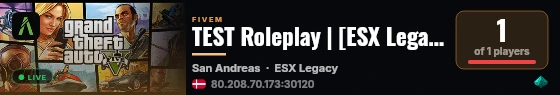 TEST Roleplay | [ESX Legacy] live status badge