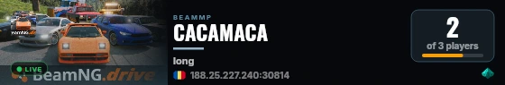 CACAMACA live status badge