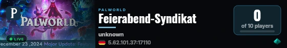 Feierabend-Syndikat live status badge