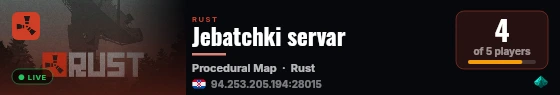 Jebatchki servar live status badge
