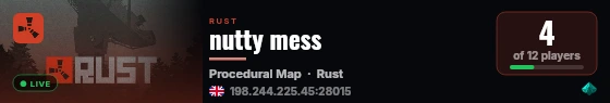 nutty mess live status badge