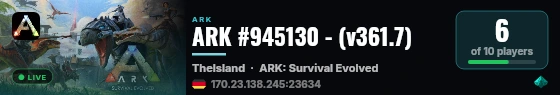 ARK #945130 - (v361.7) live status badge