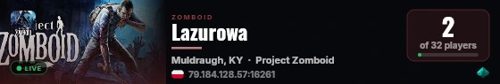 Lazurowa live status badge