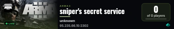 sniper's secret service live status badge