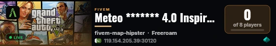 Meteo ******* 4.0 Inspired Server live status badge