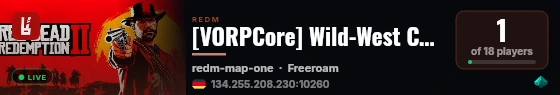 [VORPCore] Wild-West Colonia live status badge