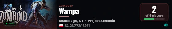 Wampa live status badge