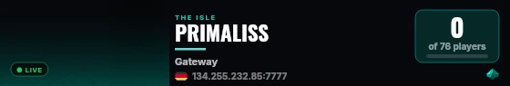 PRIMALISS live status badge