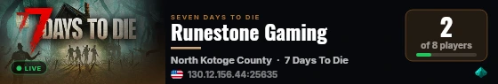 Runestone Gaming live status badge