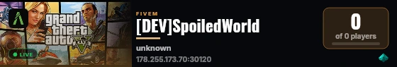 [DEV]SpoiledWorld live status badge