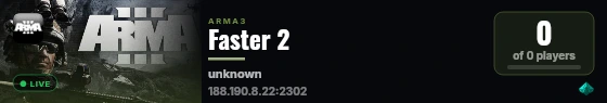 Faster 2 live status badge