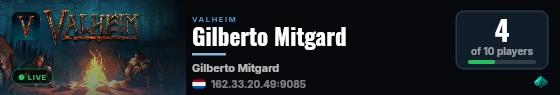Gilberto Mitgard live status badge
