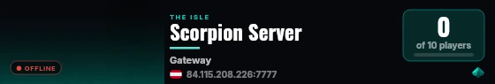 Scorpion Server live status badge