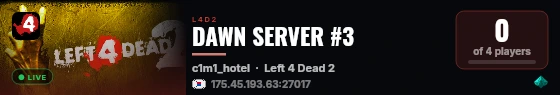 DAWN SERVER #3 live status badge