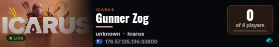 Gunner Zog live status badge