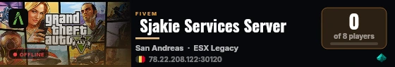 Sjakie Services Server live status badge