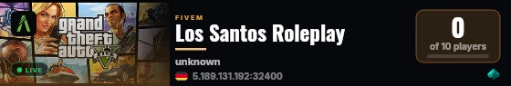 Los Santos Roleplay live status badge